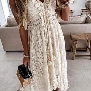 Lace Boho Mini Dress